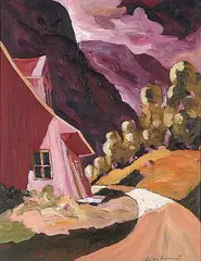 Julien Froment, Le Rang des Poetes, 1981, oil on hard board