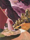 Julien Froment, Le Rang des Poetes, 1981, oil on hard board