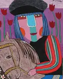 Zbigniew Stanley Kupczynski, Untitled - Fanciful Girl with Horse