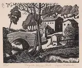 Joyce Malloch, Wayside Shrine, Biot #15/25, wood block on paper