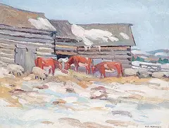 South of Eganville by Orval Clinton Madden, oil on canvas board, sold Apr 2006