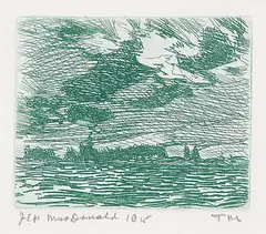 J. E. H. MacDonald, Untitled - Sunset, 1915, etching on paper