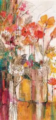 Constance Pomeroy, Warm Summer Blooms, oil on canvas board