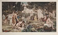 Henrietta Rae, Diana, 1899, colour lithograph on paper