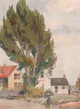 John Gordon Sinclair, The Chinese Laundry, oil on canvas board