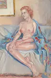 Ella May Walker, Untitled - The Draped Figure, gouache on paper