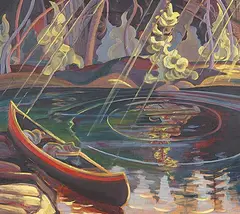 Annora Brown, Quiet Pool, oil on wood board