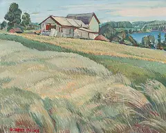 Robert Donald Bruce, Untitled - Manitoba Landscape, 1941, oil on canvas