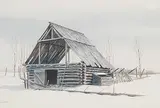 Leonard James Gibbs, Hay Shed, near Rocky Mountain House
