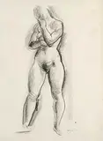 Henry George Glyde, Untitled - Standing Nude with Crossed Arms