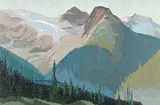 Hilton Macdonald Hassell, Mountain Peaks near Rogers Pass, Alberta [sic]