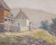 Lawren Harris, Untitled - Morning, oil on paper board