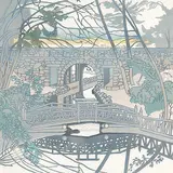 E. J. Hughes, Bridges on Beaver Creek #44/60, 1939, colour lino block on paper