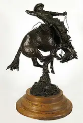 Steve Hoar, Untitled - Bronc Bustin' #16/20, 1979, bronze sculpture
