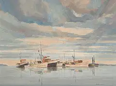 Ronald Threlkeld Jackson, Evening, oil on canvas board
