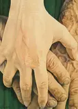 Ernest Friedrich Lindner, Untitled - Hands, 1973, watercolour on paper