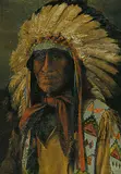 Father Henry Metzger, Untitled - Portrait of a Chief, oil on canvas
