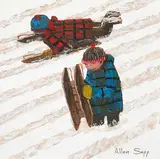 Kids Playing Outside by Allen Sapp, acrylic on canvas, sold Nov 2005