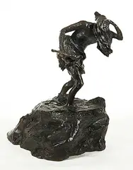 Marc-Aurèle de Foy Suzor-Coté, L'Iroquois #A.P., bronze sculpture