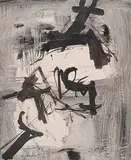 Jack Shadbolt, Untitled - Black and White Calligraphy, 1962, ink on paper