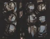 Gordon Adaskin, Untitled - Abstract With Circles, 1971, mixed media on paper