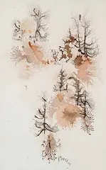 Robert Donald Bruce, Untitled - Abstract Landscape, 1957, colour ink on paper