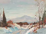 John L. Byrne, Untitled - Winter Road to the Mountains