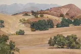 Hubert Valentine Fanshaw, Untitled - California Landscape, watercolour on paper