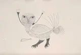 Kenojuak Ashevak, Untitled - Owl with Fish #30/50, 1962, etching on paper