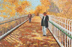 Stephen Hynes, Promenade des Gouverneurs, Quebec, 2001, oil on canvas