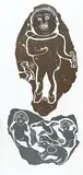 Annie Mikpiga, The Giant #30/30, 1964, colour relief print on paper