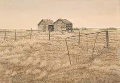 The Vets by John George Jenkins, 1972, oil on hard board, sold Nov 2005