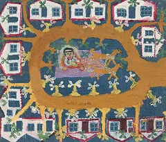 Jahan Maka, Midnight Rider, mixed media on canvas board
