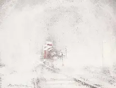 Michael Montcombroux, Winter Junction, 1982, watercolour on paper
