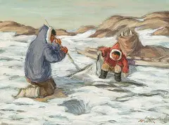 Anna T Noeh, Baffin Island, 1970, gouache on paper