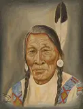 Percy Plain Woman, Chief Mountain Horse, oil on canvas
