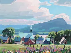 . St. Gilles, Charlevoix Fleurie, N.D. des Montes, 1990, oil on canvas