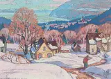 . St. Gilles, Cap a l'aigle, Charlevoix, pastel on paper