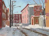 Horace Champagne, March Snow, Rue Napoleon, Montreal