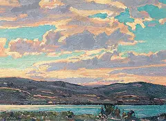 Clouds Over Lake by William Duma, oil on hard board, sold Apr 2005