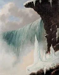 Cornelius Krieghoff, Untitled - Niagara Falls in Winter, oil on canvas