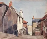 Alfred Crocker Leighton, Street Scene, Hastings, Kent, England