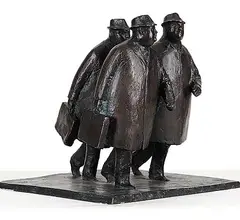 William Hadd McElcheran, Untitled - Three Businessmen Walking #1/8, bronze sculpture