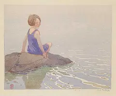 Summer by Walter J. Phillips, 1925, colour wood block on paper, sold Apr 2005