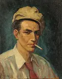 Gentile Tondino, Untitled - Self Portrait, 1945, oil on canvas