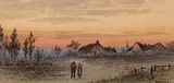 Frederick Arthur Verner, Sunset Stroll Through a Village