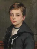 Charles Napier Kennedy, Untitled - Portrait of a Young Boy, 1887, oil on canvas