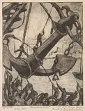 Levantando Anclas (Lifting the Anchor) by Benito Quinquela Martín, etching on paper, sold Apr 2005
