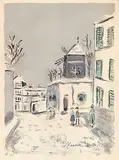 Maurice Utrillo, Paris Capitale - [Behind the Moulin Rouge] #71/197, 1955, colour lithograph on paper