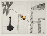 Kenneth A. Webb, Untitled - Architectural Series #12/20, 1983, hand coloured etching on paper